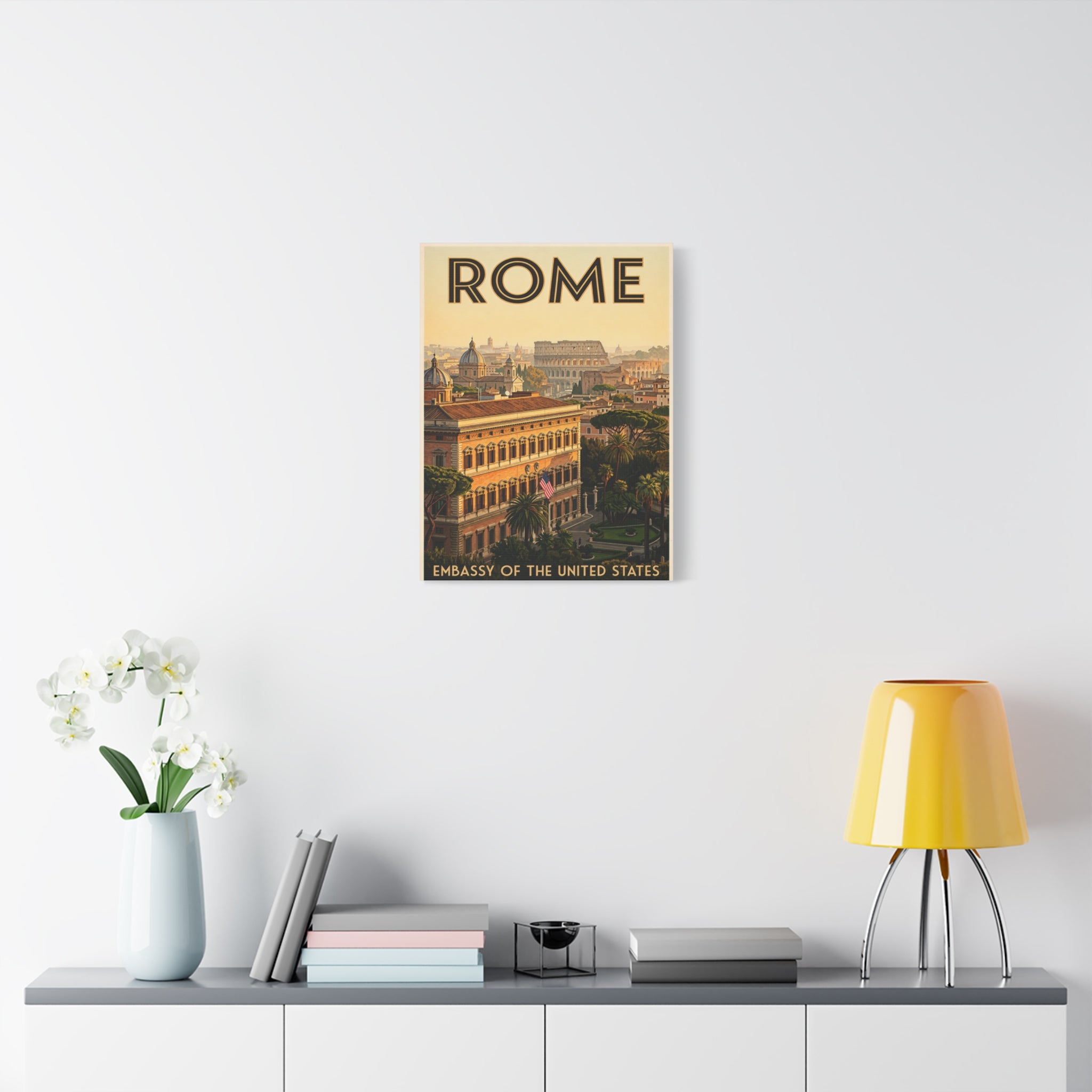 Rome Embassy Wrapped Canvas