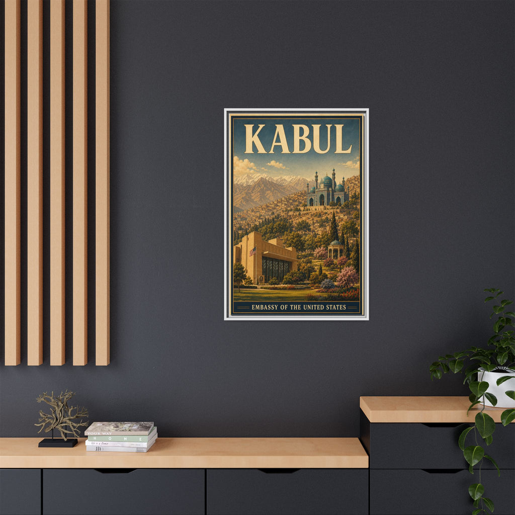 Kabul Embassy Wrapped Canvas Framed