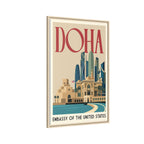 Doha Embassy Wrapped Canvas Framed