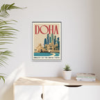 Doha Embassy Wrapped Canvas Framed