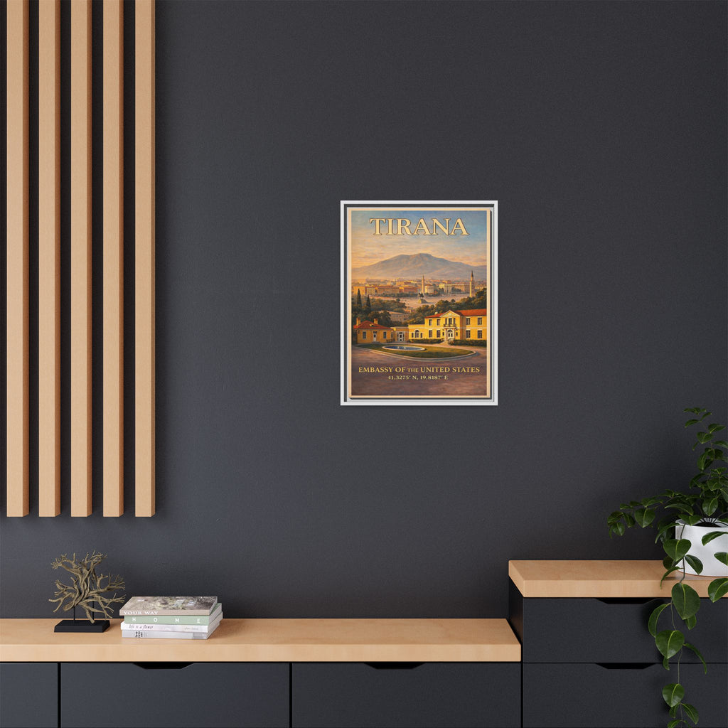Tirana Embassy Wrapped Canvas Framed