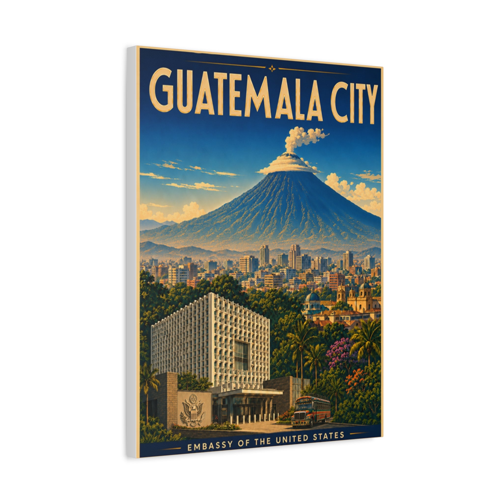 Guatemala City Embassy Wrapped Canvas