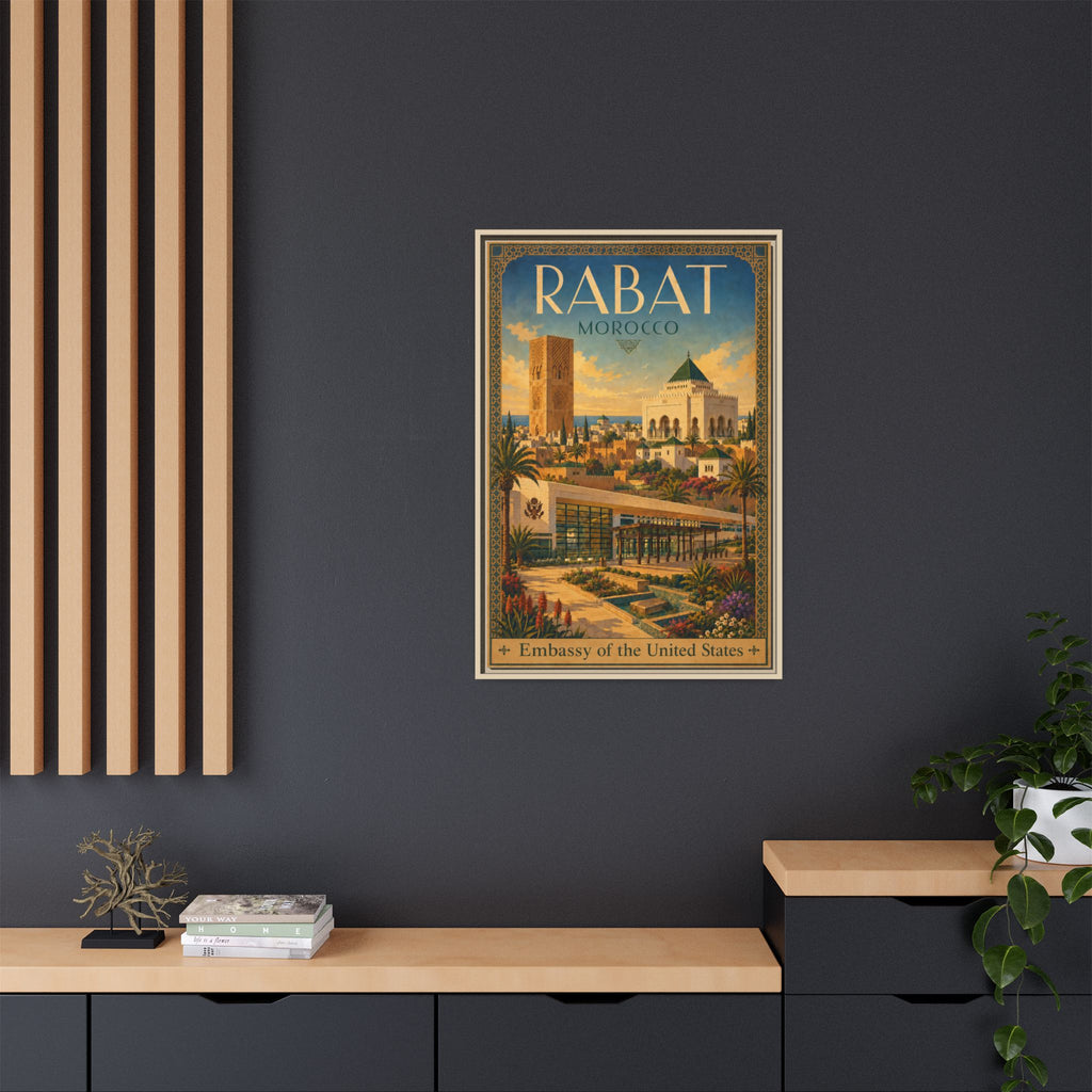 Rabat Embassy Wrapped Canvas Framed