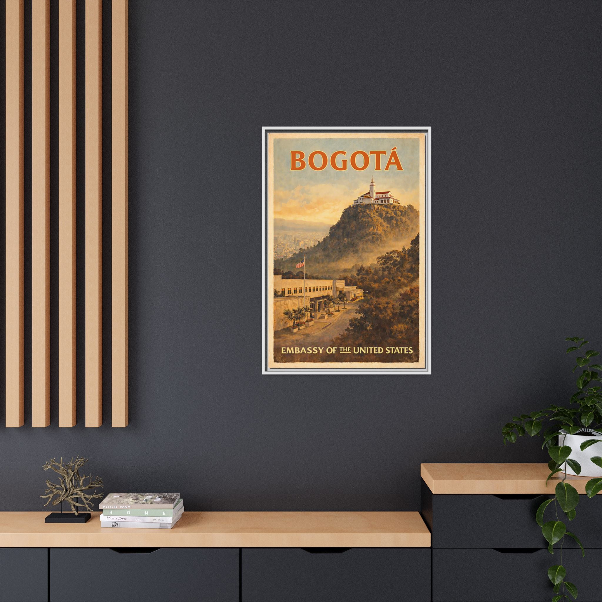 Bogotá Embassy Wrapped Canvas Framed