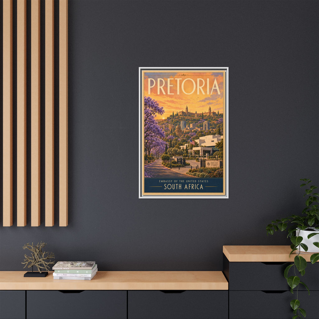 Pretoria Embassy Wrapped Canvas Framed