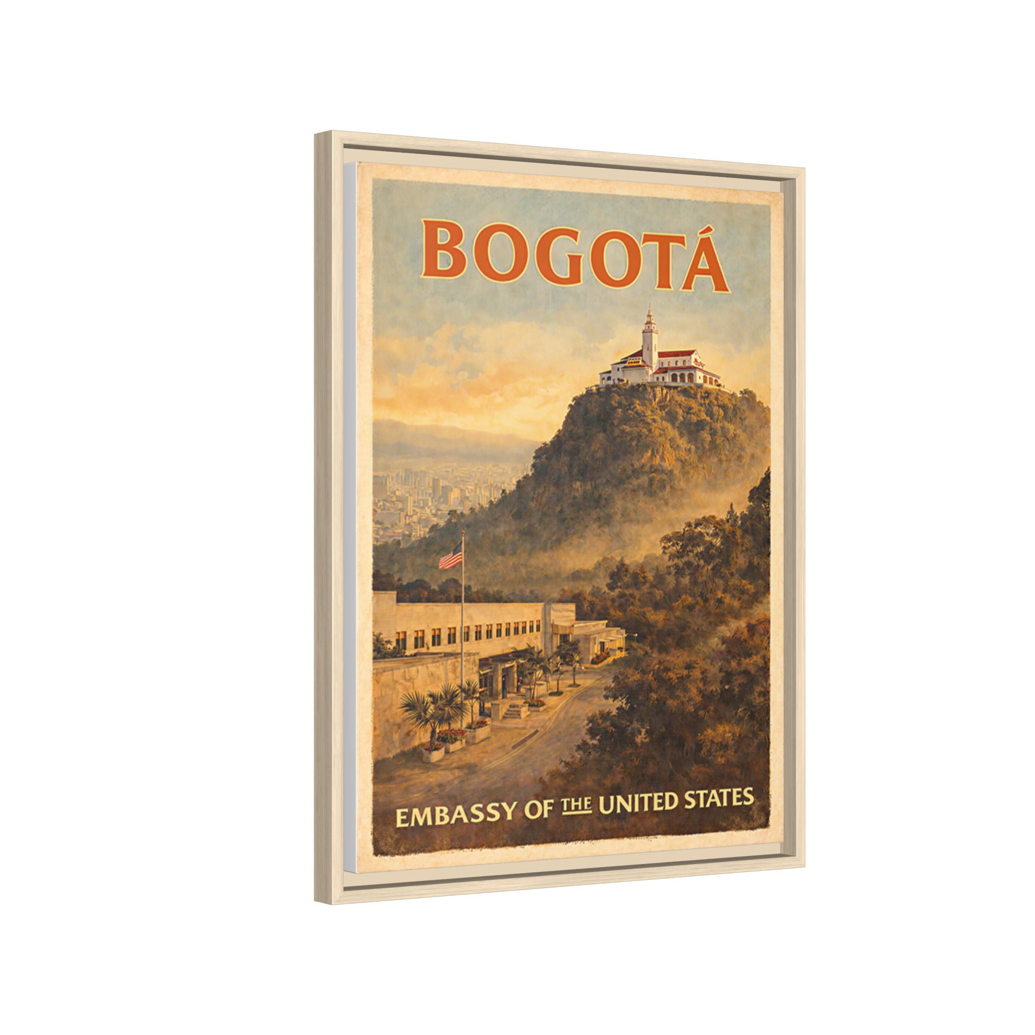 Bogotá Embassy Wrapped Canvas Framed