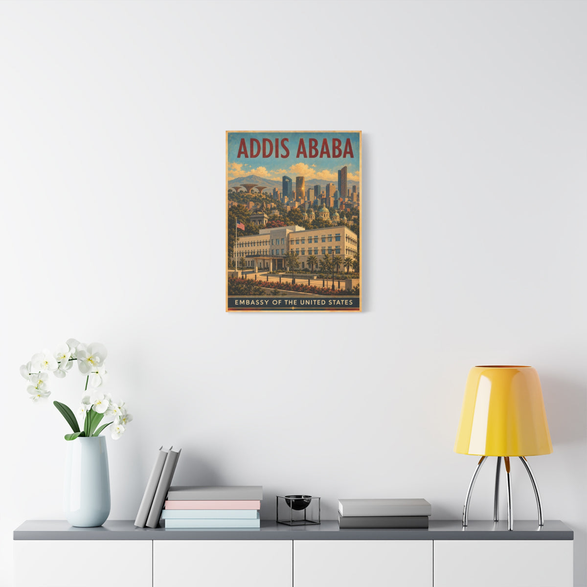 Addis Ababa Embassy Wrapped Canvas