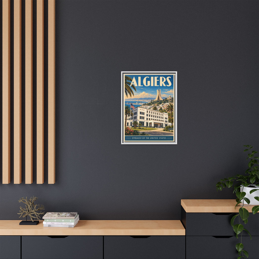 Algiers Embassy Wrapped Canvas Framed