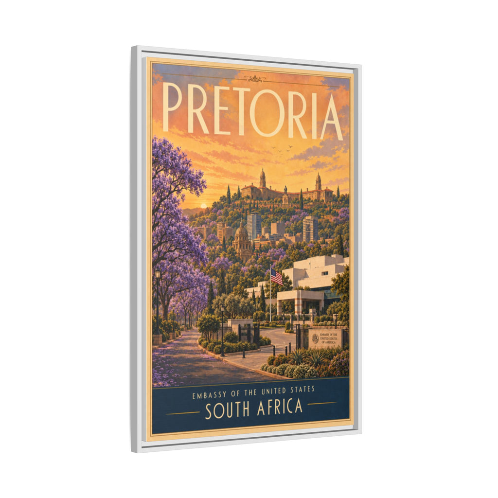 Pretoria Embassy Wrapped Canvas Framed
