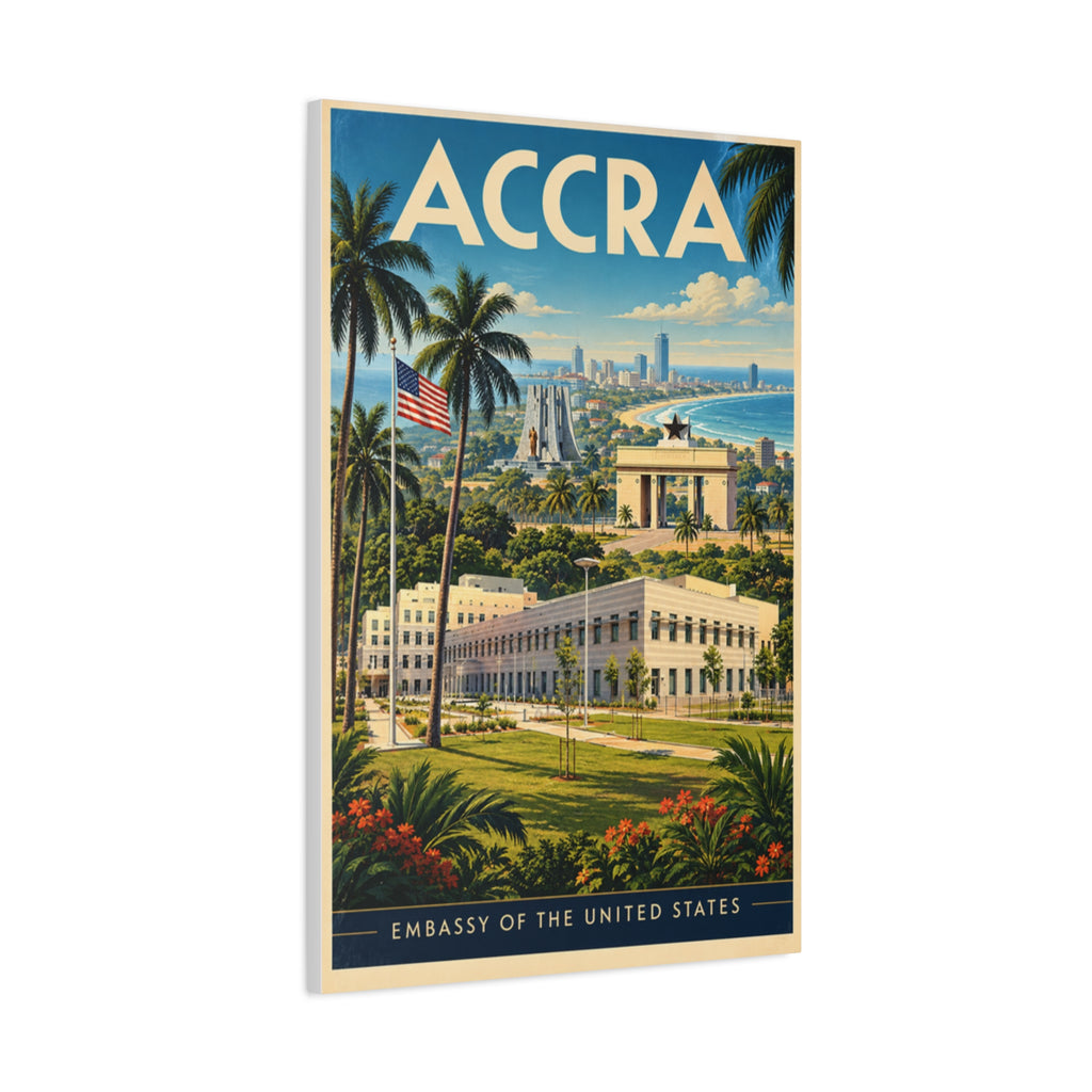 Accra Embassy Wrapped Canvas