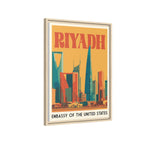 Riyadh Embassy Wrapped Canvas Framed