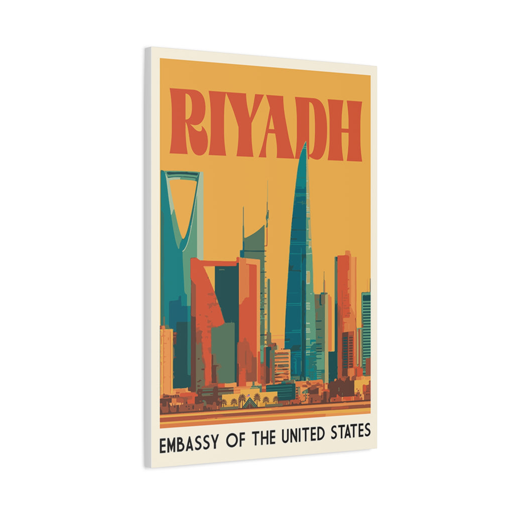 Riyadh Embassy Wrapped Canvas
