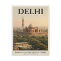 Delhi Embassy Wrapped Canvas