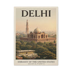 Delhi Embassy Wrapped Canvas