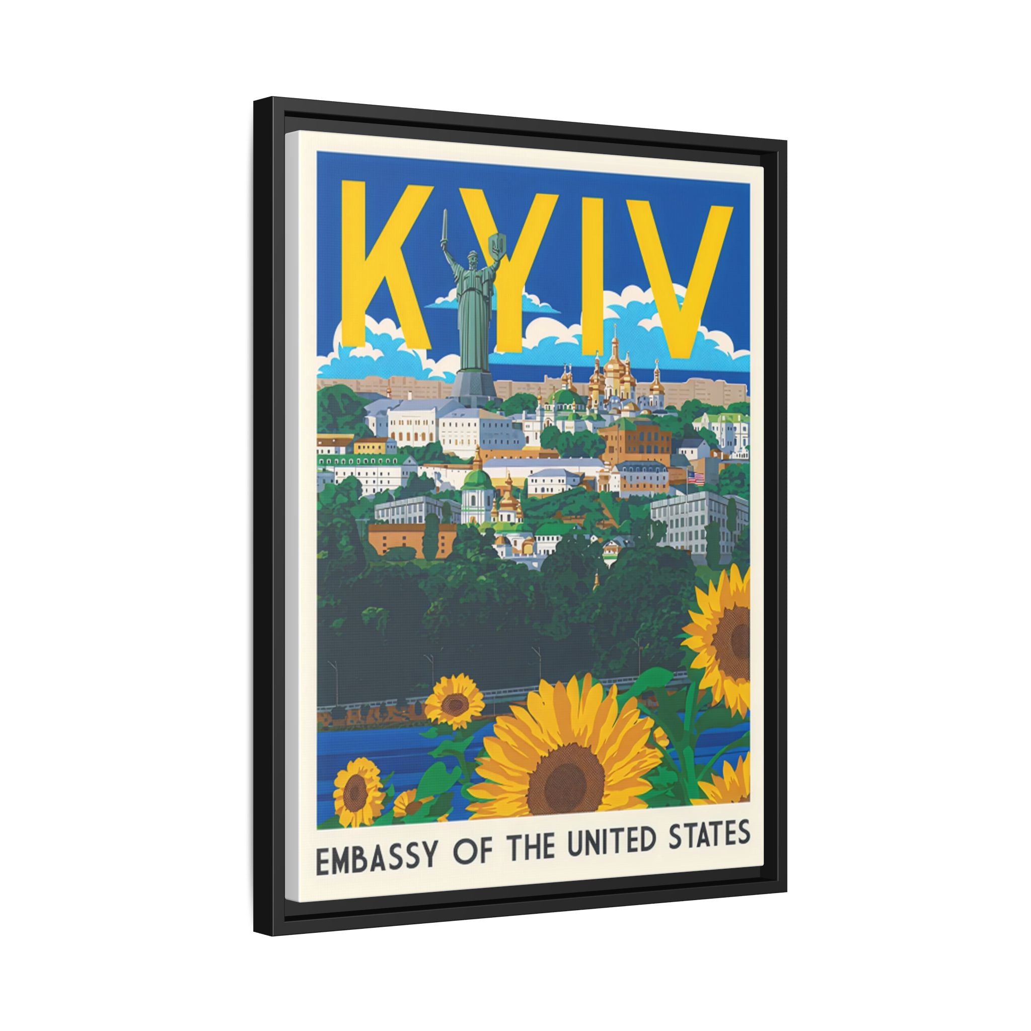 Kyiv Embassy Wrapped Canvas Framed