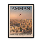 Amman Embassy Wrapped Canvas Framed