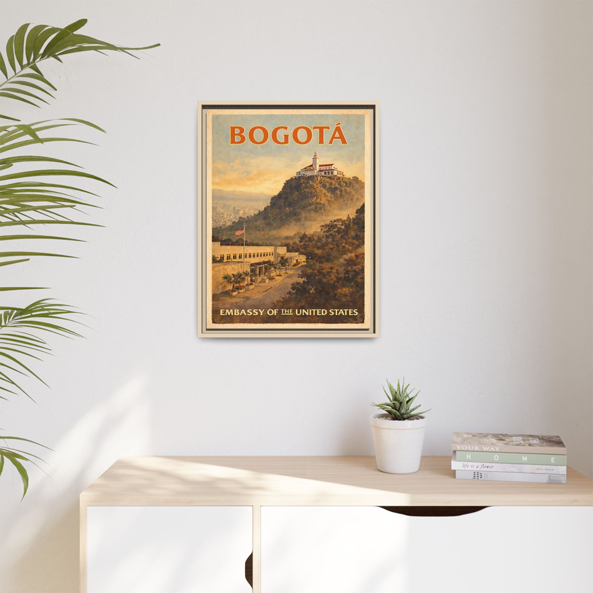 Bogotá Embassy Wrapped Canvas Framed
