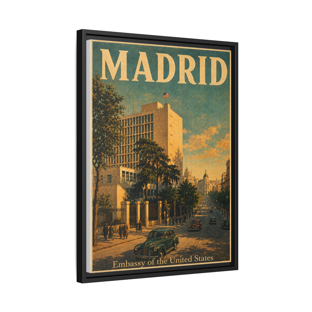 Madrid Embassy Wrapped Canvas Framed
