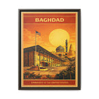 Baghdad Embassy Wrapped Canvas Framed