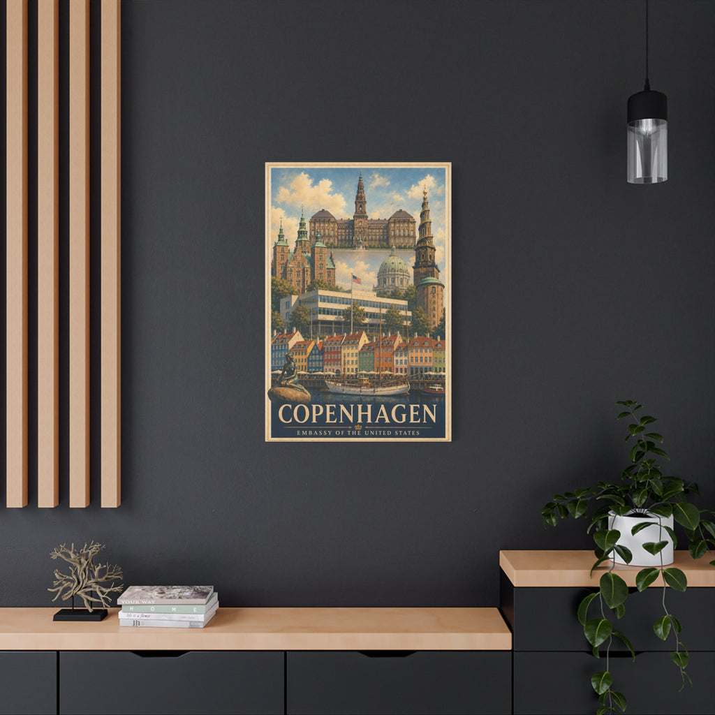 Copenhagen Embassy Wrapped Canvas