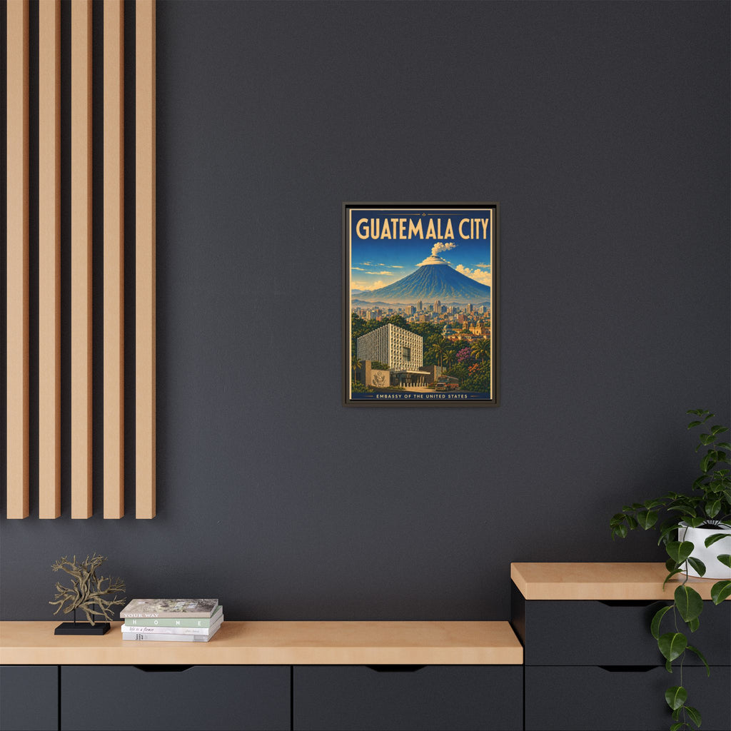 Guatemala City Embassy Wrapped Canvas Framed