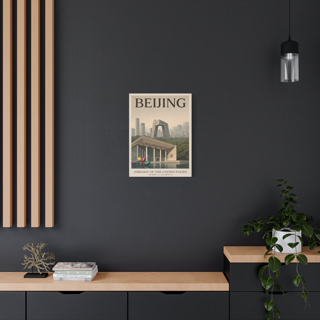 Beijing Embassy Wrapped Canvas