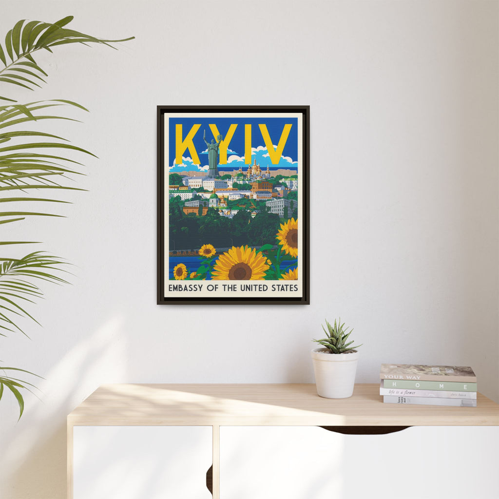Kyiv Embassy Wrapped Canvas Framed