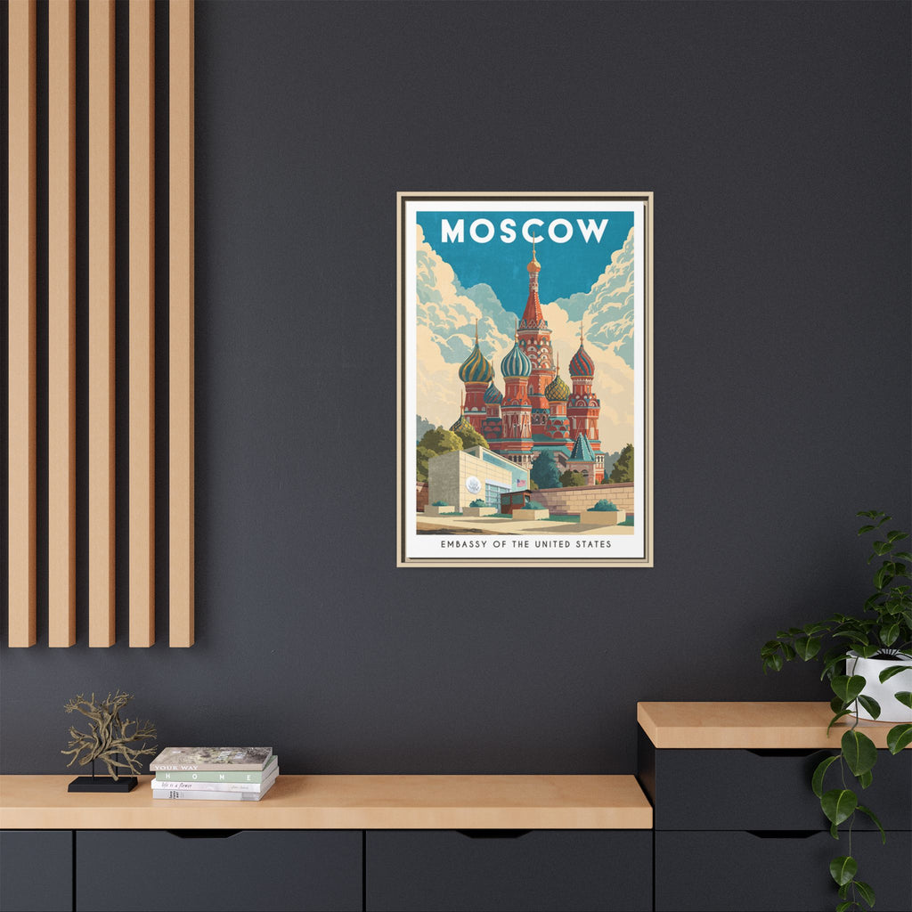 Moscow Embassy Wrapped Canvas Framed