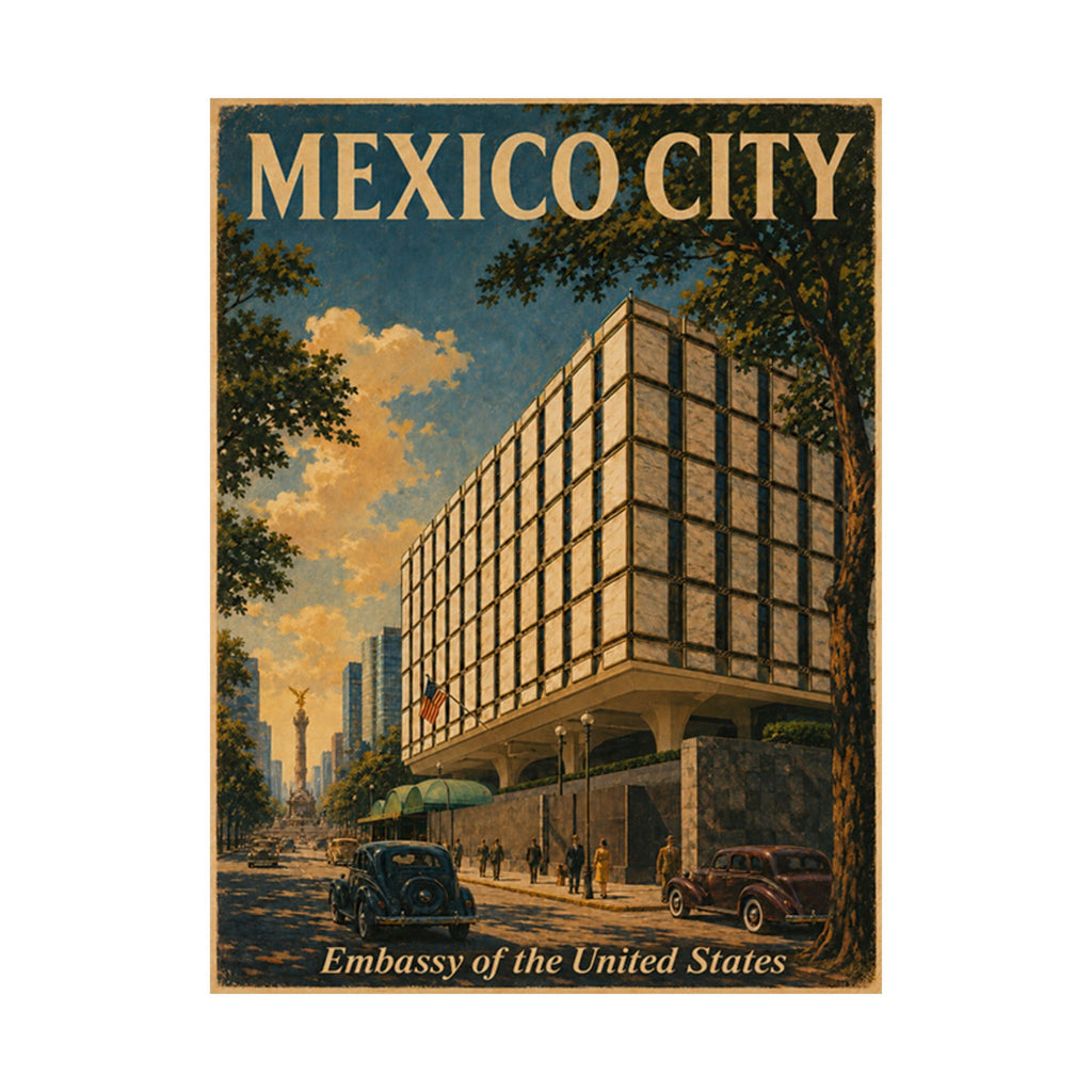 Mexico City Embassy Poster