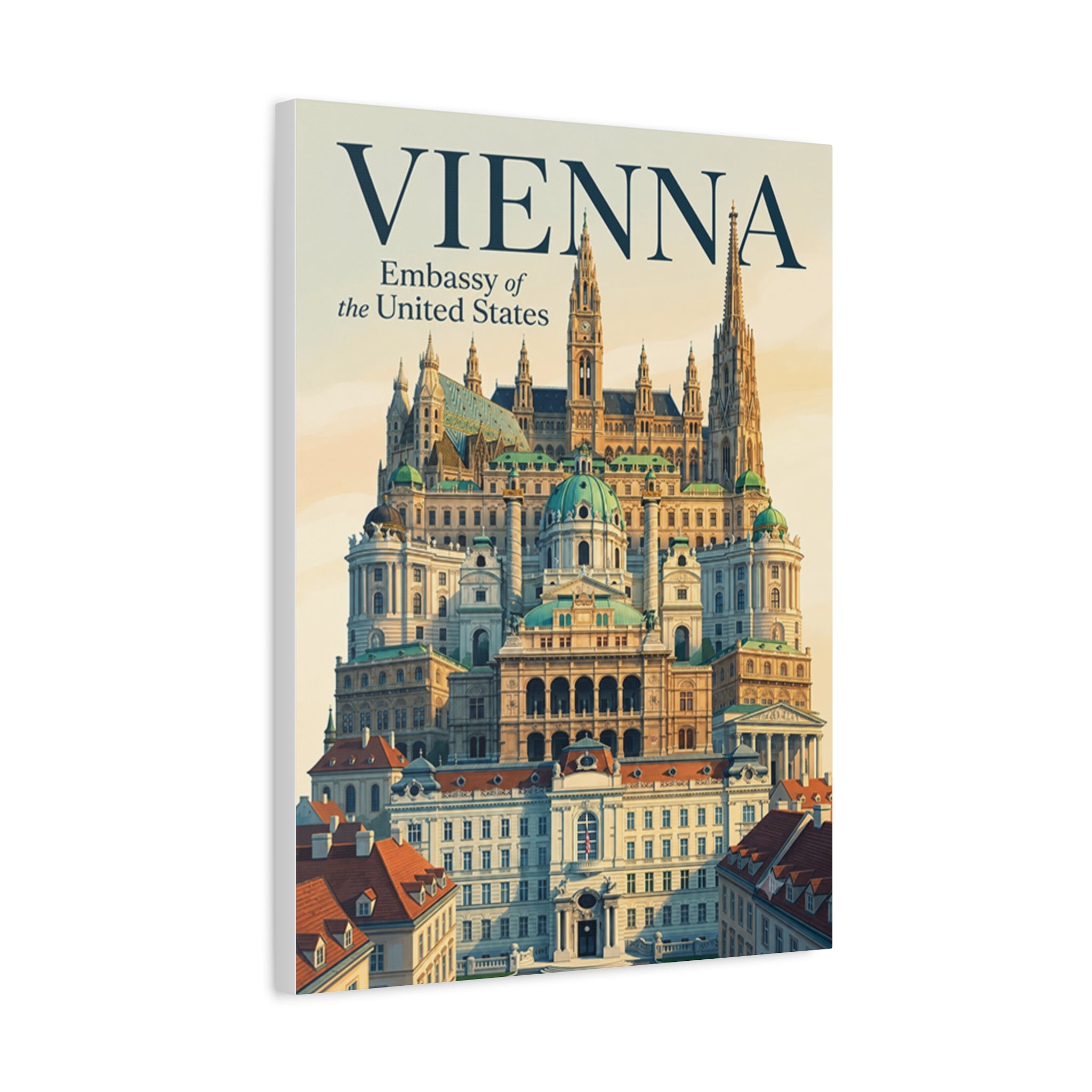Vienna Embassy Wrapped Canvas