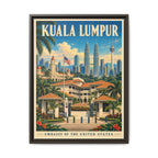 Kuala Lumpur Embassy Wrapped Canvas Framed