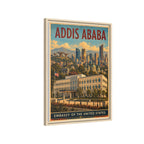 Addis Ababa Embassy Wrapped Canvas Framed