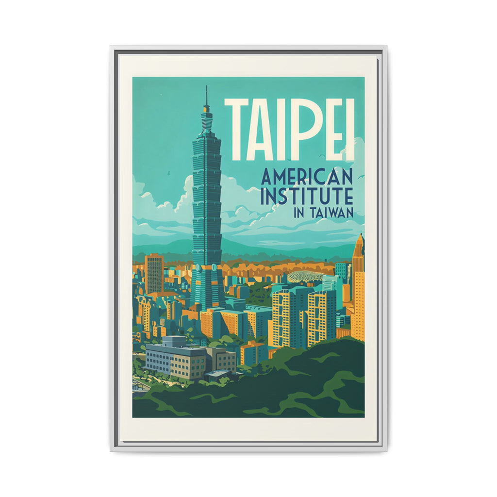 Taipei Embassy Wrapped Canvas Framed