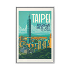 Taipei Embassy Wrapped Canvas Framed