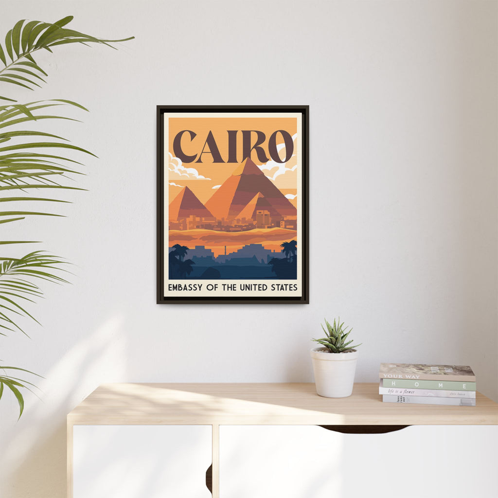 Cairo Embassy Wrapped Canvas Framed