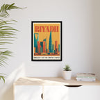 Riyadh Embassy Wrapped Canvas Framed