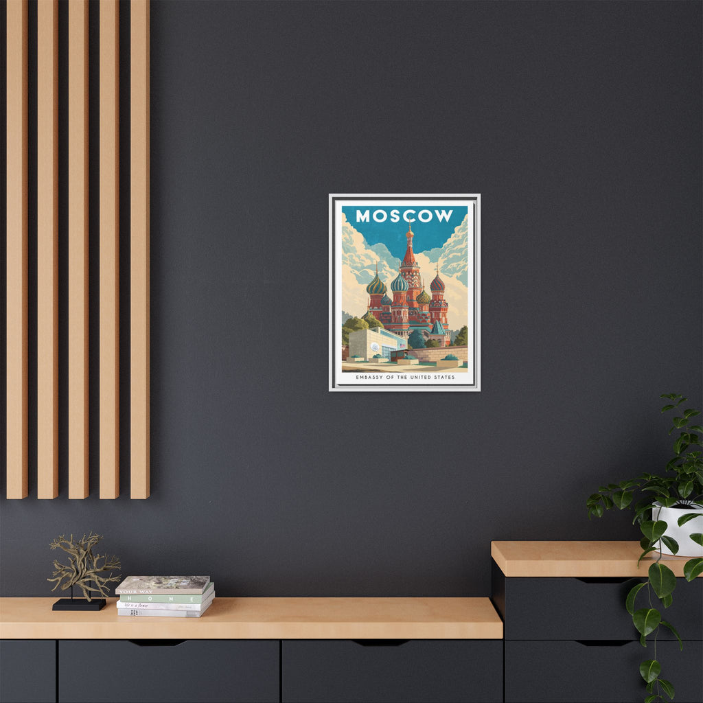 Moscow Embassy Wrapped Canvas Framed