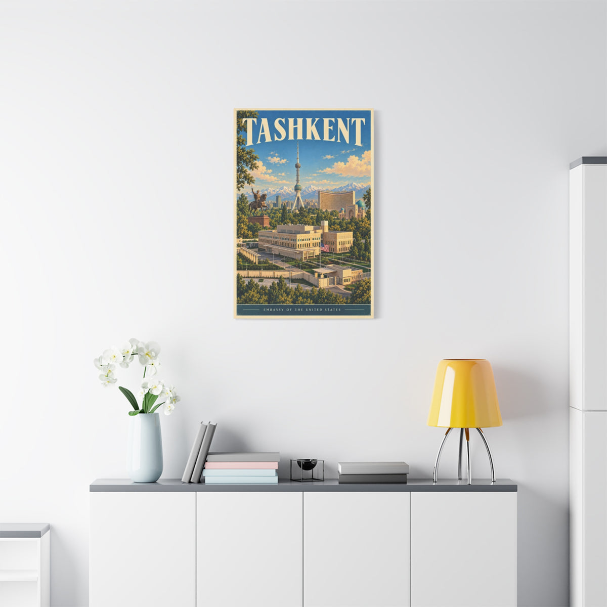 Tashkent Embassy Wrapped Canvas