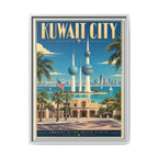 Kuwait City Embassy Wrapped Canvas Framed