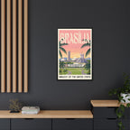 Brasília Embassy Wrapped Canvas Framed