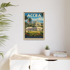 Accra Embassy Wrapped Canvas Framed