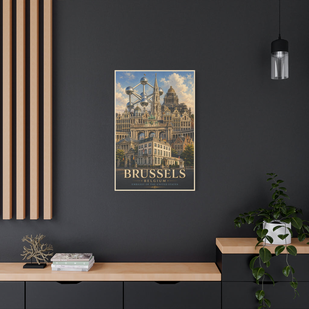 Brussels Embassy Wrapped Canvas
