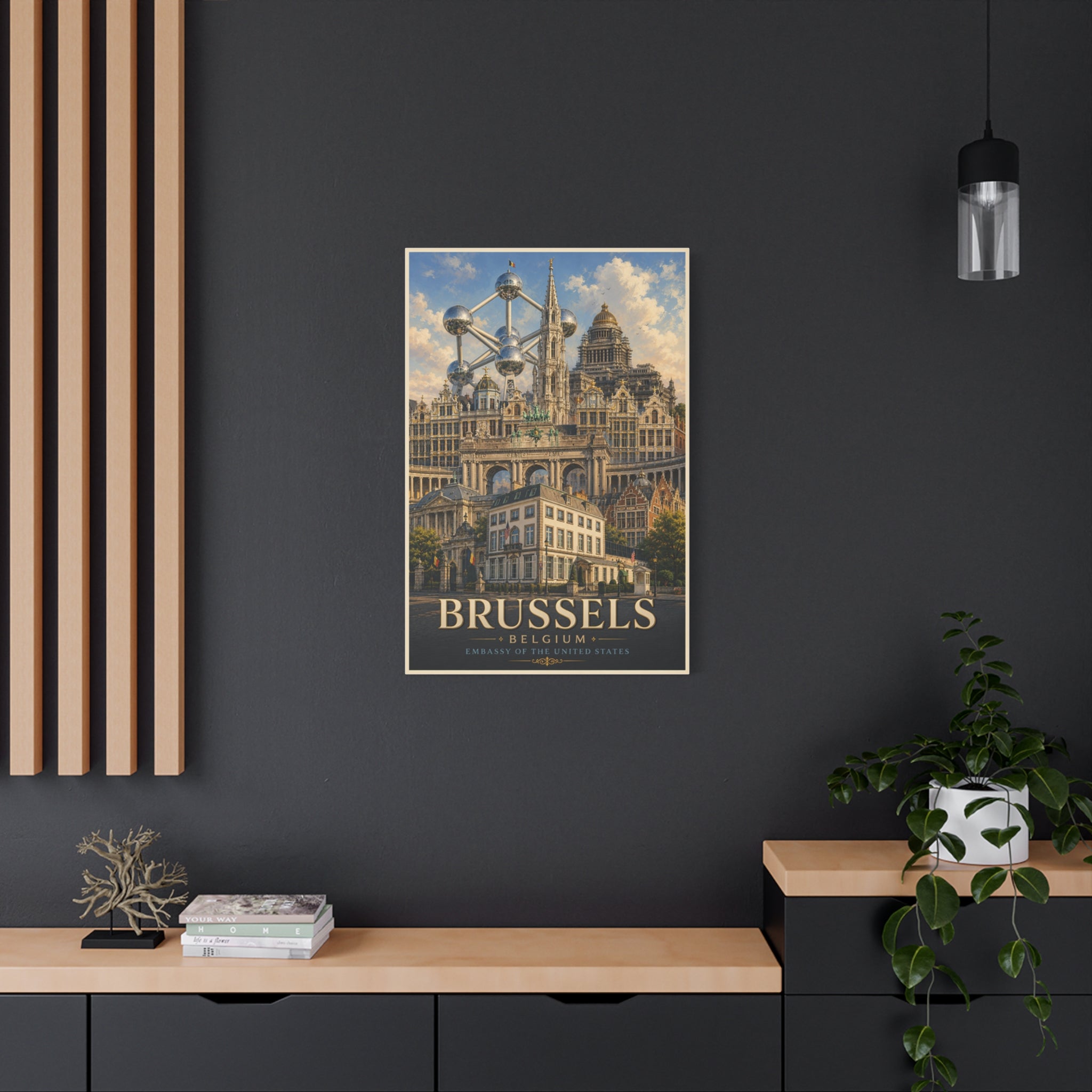 Brussels Embassy Wrapped Canvas