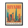 Riyadh Embassy Wrapped Canvas Framed
