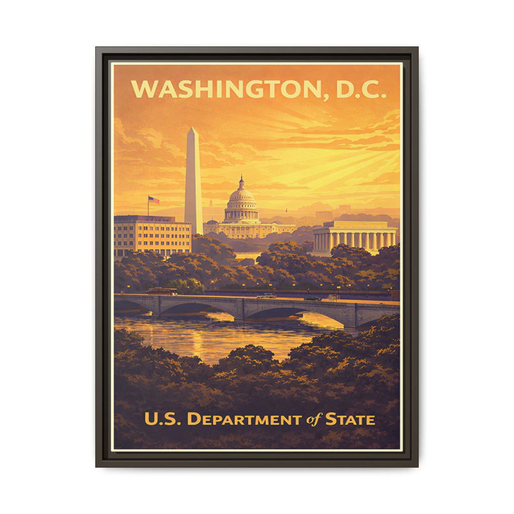 Washington D.C. Department of State Wrapped Canvas Framed