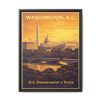 Washington D.C. Department of State Wrapped Canvas Framed