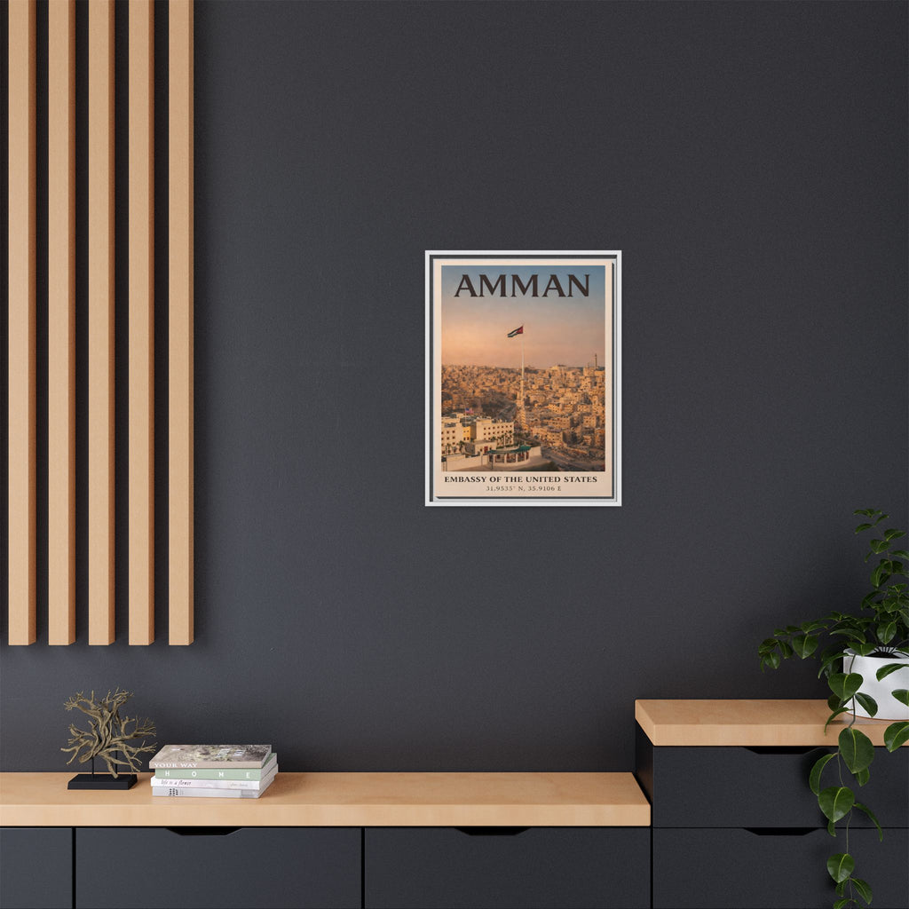 Amman Embassy Wrapped Canvas Framed