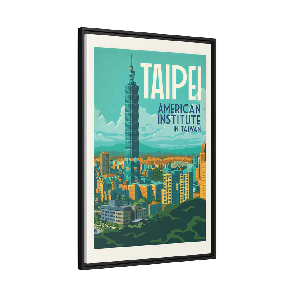 Taipei Embassy Wrapped Canvas Framed