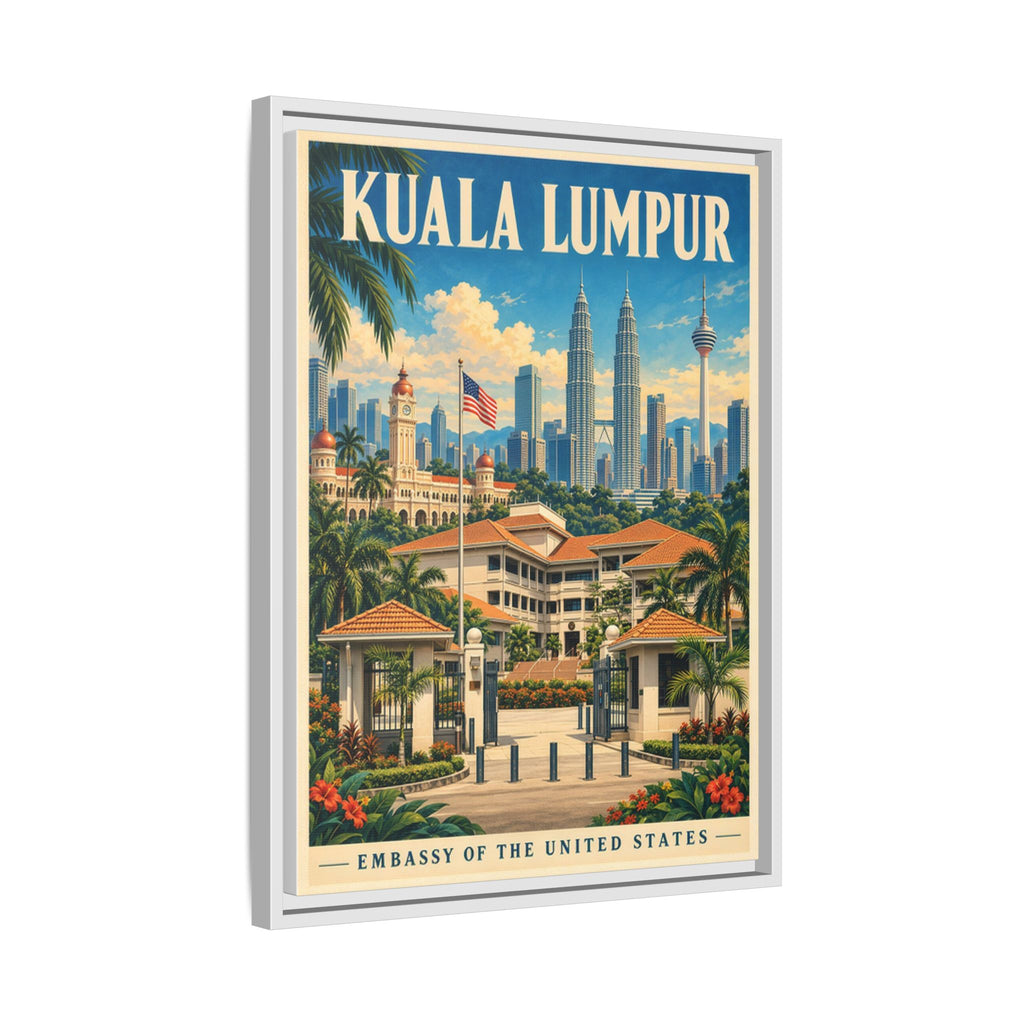 Kuala Lumpur Embassy Wrapped Canvas Framed
