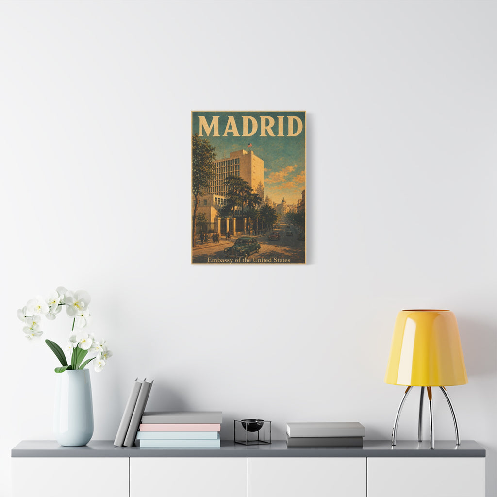 Madrid Embassy Wrapped Canvas